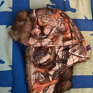 & Other Stories Camouflage Fur-Lined Hat